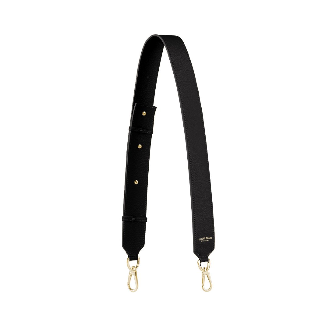 Cinturino largo in pelle stampata - Nero